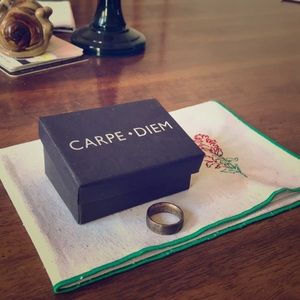 Mens Brass Rustic Wedding Band